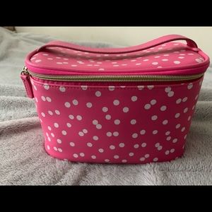 Pink Poka Dot Makeup Bag